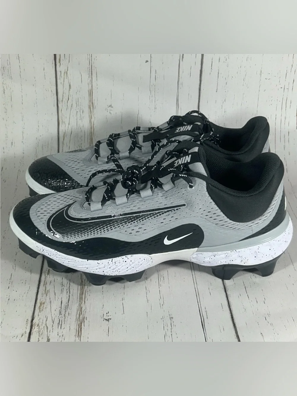 Nike Alpha Huarache Elite 4 Low MCS Mens Baseball Cleats Gray Size 12 FD6221-002